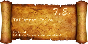 Tafferner Erika névjegykártya